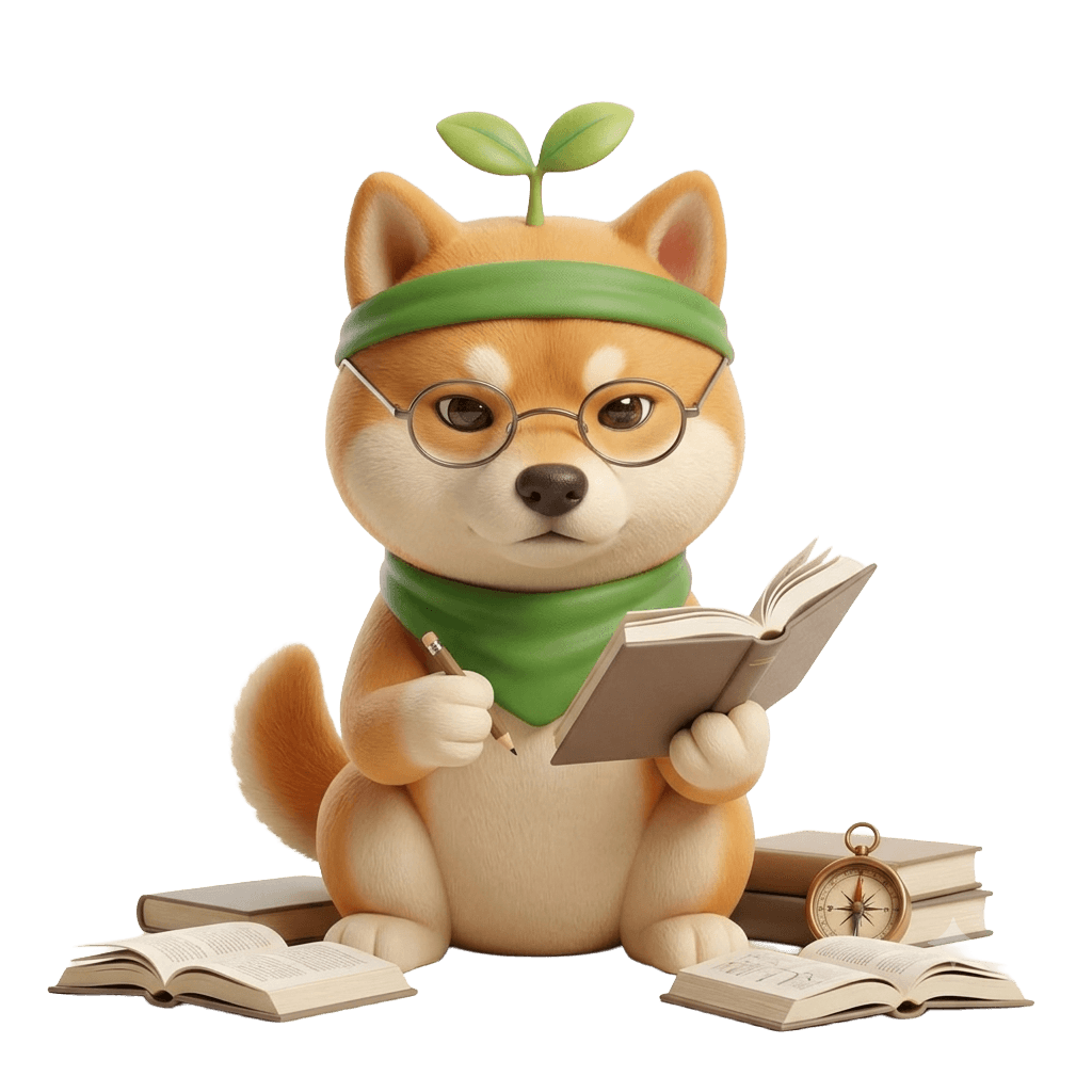 Focused Milo The Pup mascot